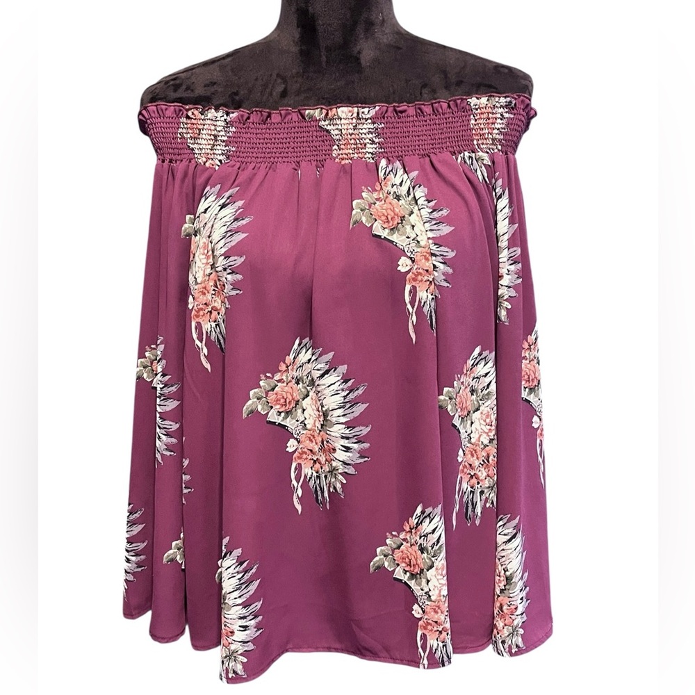 Peach Love California Head Dress Off The Shoulder Blouse